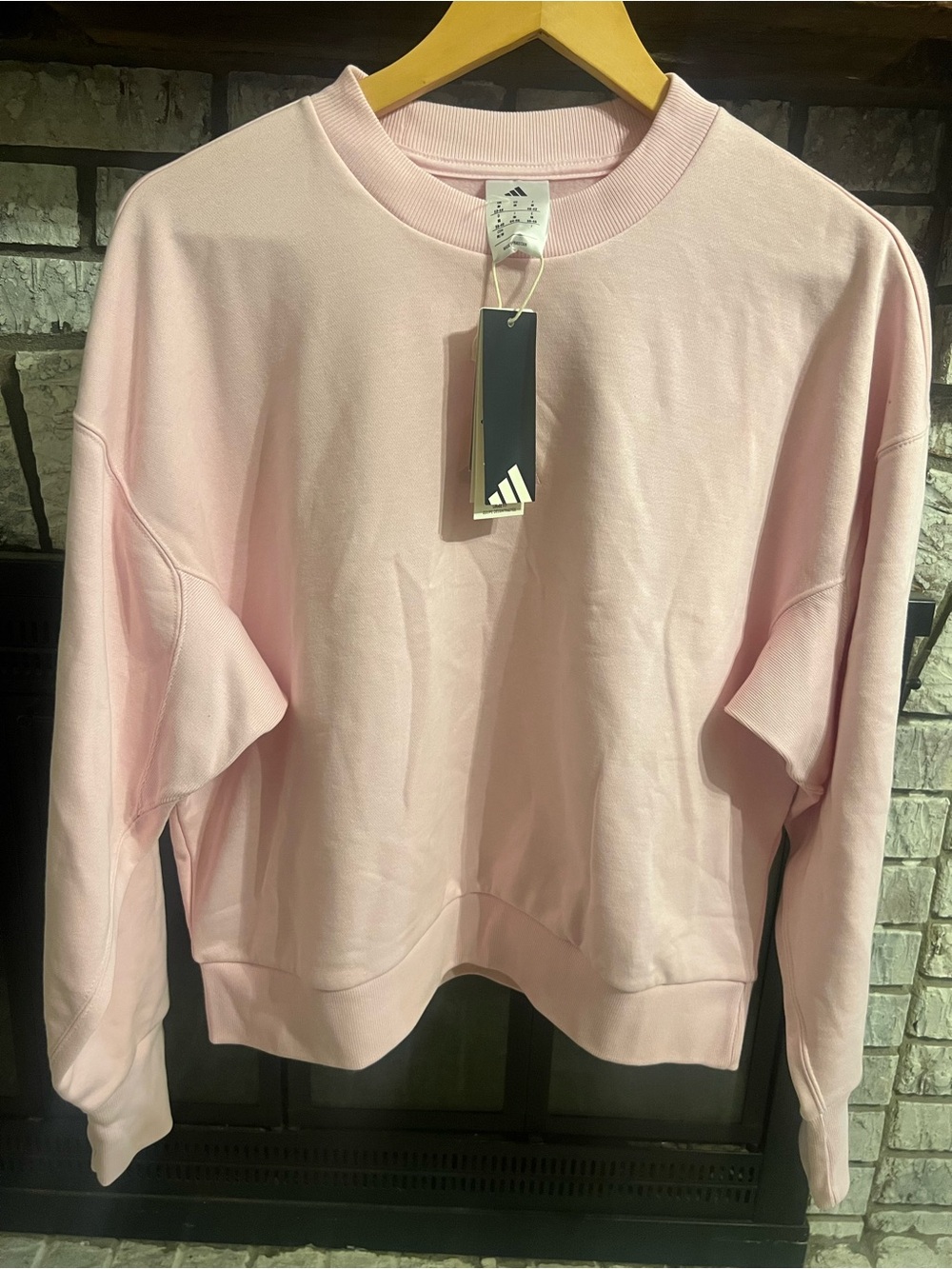 adidas Women's Light Pink Crewneck Sweatshirt